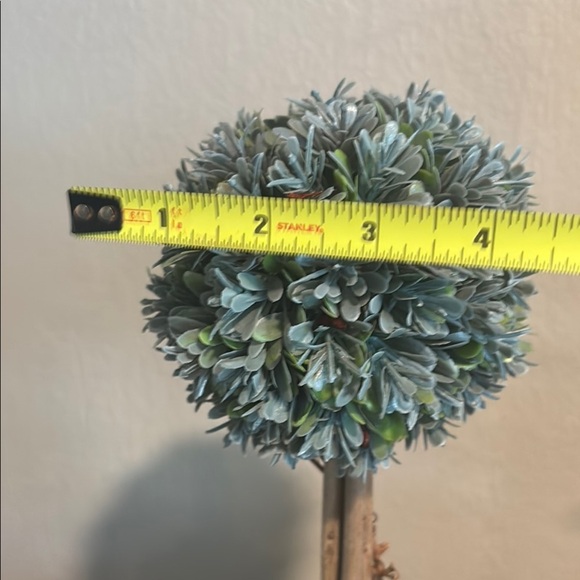 Green and Tan Faux Floral Accent Sphere topiary - Picture 9 of 11